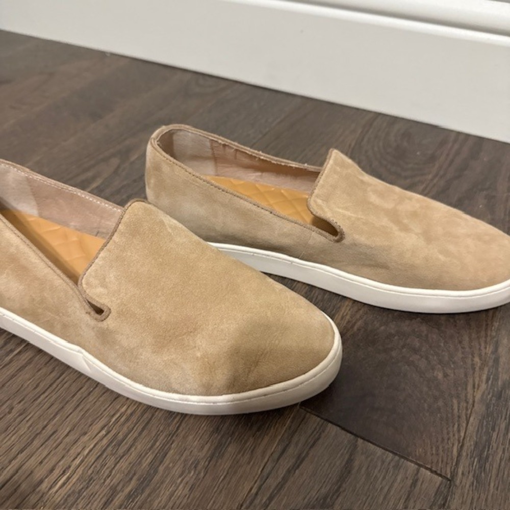 Birdies Swift Tan Suede Slip On Sneakers Shoes Womens Size 8 Neutral Comfort